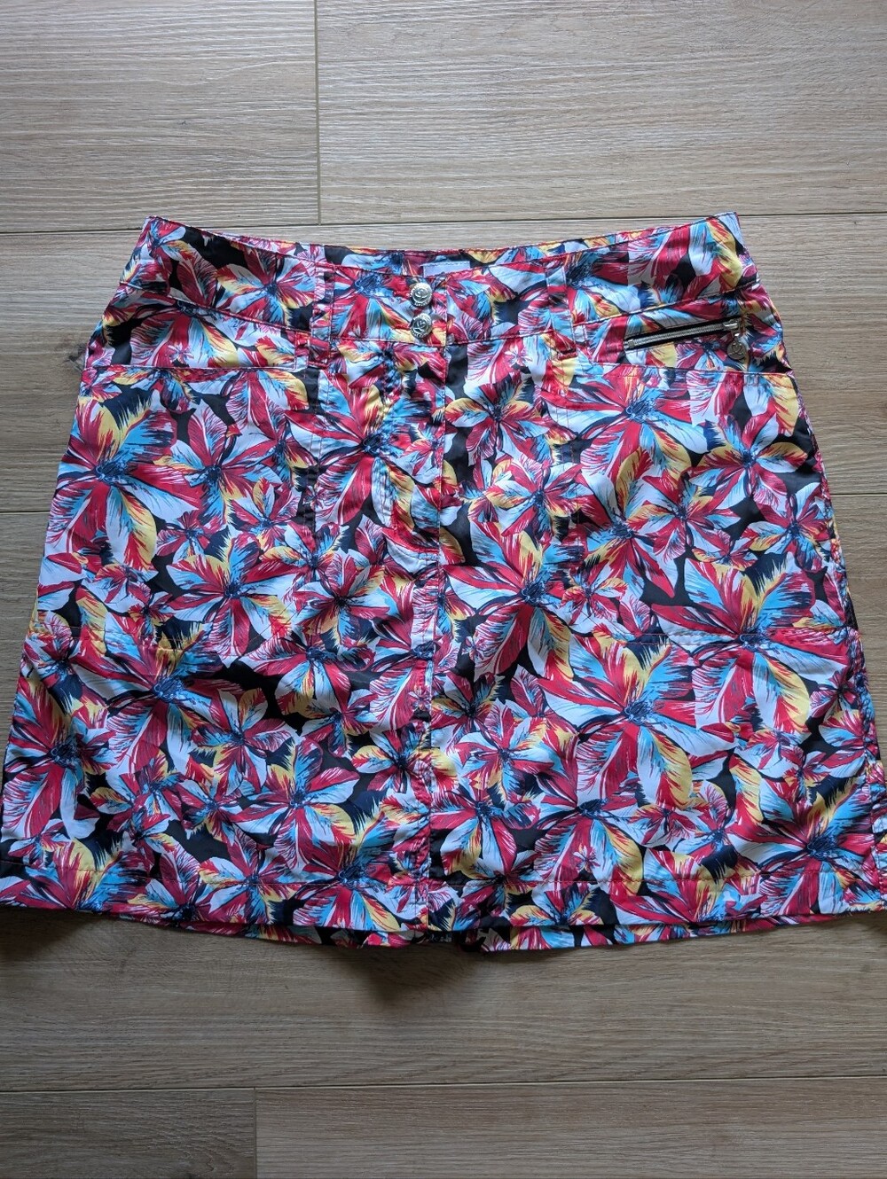 Daily Sports Tropical Floral Active Mini Skirt